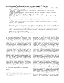 Development of a silicon–diamond interface on (111) diamond