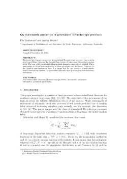 On stationarity properties of generalized Hermite-type processes