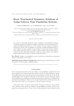 Exact nonclassical symmetry solutions of Lotka-Volterra-type population systems