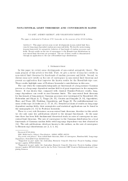 Non-central limit theorems and convergence rates