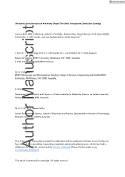 Ultrasonic spray pyrolysis of antimony-doped tin oxide transparent conductive coatings