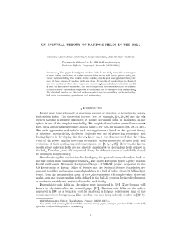 On spectral theory of random fields in the ball