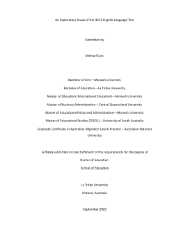 An Exploratory Study of the IELTS English Language Test