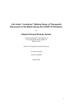 Life Under "Lockdown": Making Sense of Therapeutic Discourses in the Media during the COVID-19 Pandemic