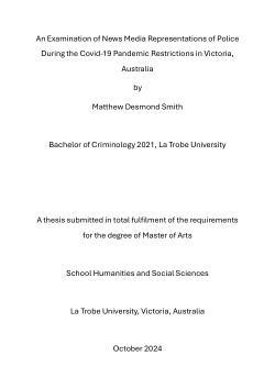 An examination of news media representations of police during the Covid-19 pandemic restrictions in Victoria, Australia