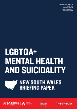 LGBTQA+ Mental Health and Suicidality: New South Wales Briefing Paper