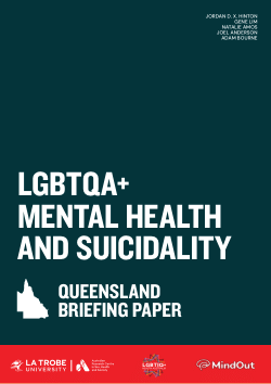 LGBTQA+ Mental Health and Suicidality: Queensland Briefing Paper