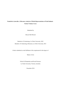 Femicide in Australia: A Discourse Analysis of Media Representations of Fatal Intimate Partner Violence Cases