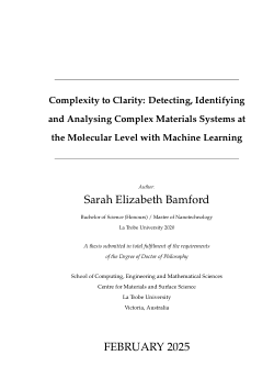 Complexity to Clarity: Detecting, Identifying and Analysing Complex Materials Systems at the Molecular Level with Machine Learning
