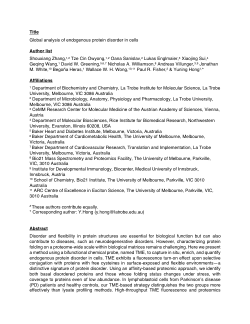 Global analysis of endogenous protein disorder in cells