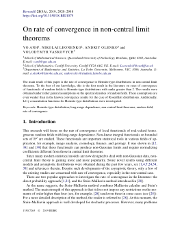 On rate of convergence in non-central limit theorems
