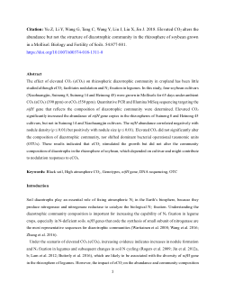 Elevated CO<sub>2</sub> alters the abundance but not the structure of diazotrophic community in the rhizosphere of soybean grown in a Mollisol