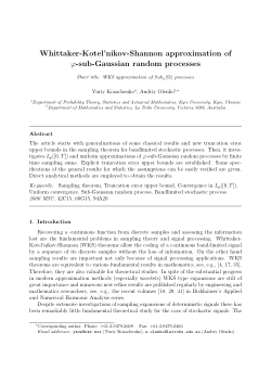 Whittaker-Kotel'nikov-Shannon approximation of phi-sub-Gaussian random processes