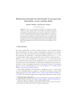 Reduction principle for functionals of strong-weak dependent vector random fields