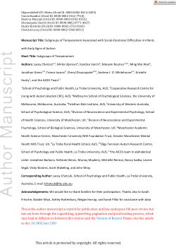 Subgroups of temperament associated with social–emotional difficulties in infants with early signs of autism