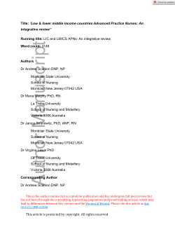 Low- and lower middle-income countries advanced practice nurses: an integrative review