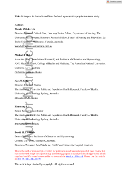 Eclampsia in Australia and New Zealand: A prospective population-based study
