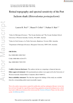 Retinal topography and spectral sensitivity of the Port Jackson shark (Heterodontus portusjacksoni)