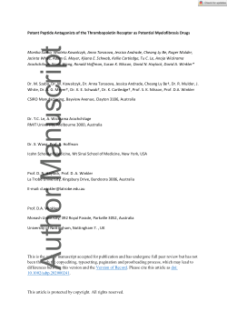 Potent in vitro peptide antagonists of the thrombopoietin receptor as potential myelofibrosis drugs