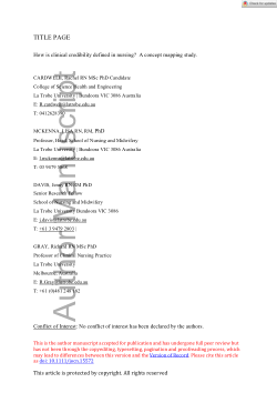 How is clinical credibility defined in nursing? A concept mapping study
