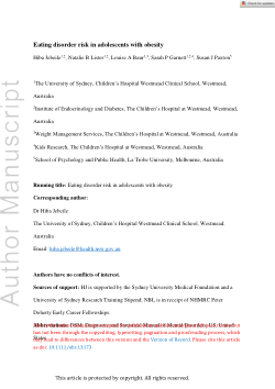 Eating disorder risk in adolescents with obesity