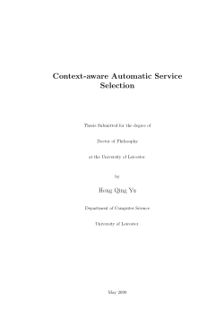 Context-aware automatic service selection