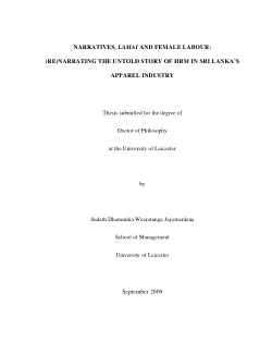 Narratives, Lamai and Female Labour: (re)narrating the untold story of ...