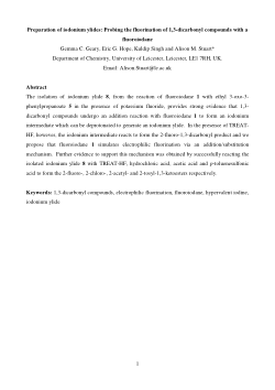 Preparation of iodonium ylides probing the fluorination of 1,3