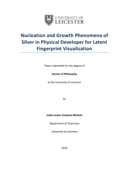 Nucleation and Growth Phenomena of Silver in Physical Developer for ...