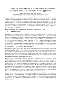 Design and implementation of a beam-steering antenna array using butler ...