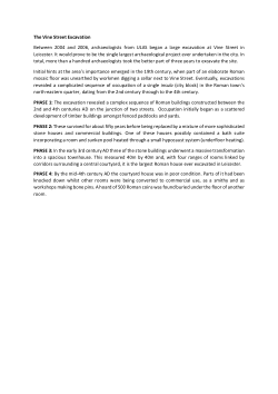 Vine St Leicester Roman Townhouse Documents General Posters Site Summary