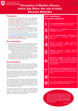 ASW Briefing: Prevention of Modern Slavery within Sex Work: the role of Adult Services Websites