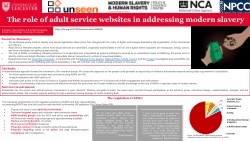 Modern slavery research poster