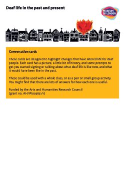 Deaf Londoners in the 1660s: Deaf Life Past and Present (learning resource)