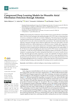 Compressed Deep Learning Models for Wearable Atrial Fibrillation Detection through Attention