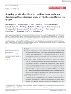 Adapting genetic algorithms for multifunctional landscape decisions: A theoretical case study on wild bees and farmers in the UK