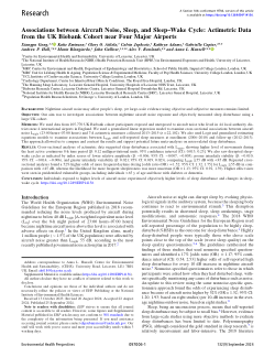 Associations between Aircraft Noise, Sleep, and Sleep–Wake Cycle: Actimetric Data from the UK Biobank Cohort near Four Major Airports