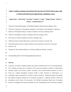 China's methane emissions derived from the inversion of GOSAT observations with a CMAQ and EnKS-based regional data assimilation system