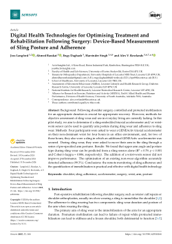 Digital Health Technologies for Optimising Treatment and Rehabilitation Following Surgery: Device-Based Measurement of Sling Posture and Adherence