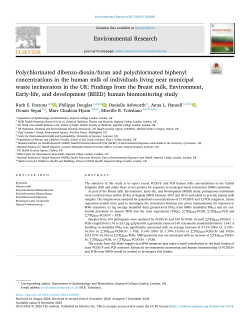 Polychlorinated dibenzo-dioxin/furan and polychlorinated biphenyl concentrations in the human milk of individuals living near municipal waste incinerators in the UK: Findings from the Breast milk, Environment, Early-life, and development (BEED) human biomonitoring study