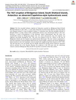 The 1821 eruption of Bridgeman Island, South Shetland Islands, Antarctica: an observed Capelinhos-style hydrovolcanic event