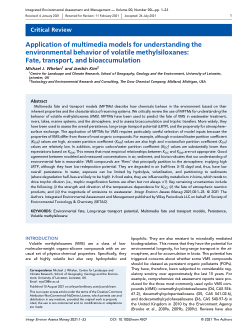 Application of multimedia models for understanding the environmental behavior of volatile methylsiloxanes: Fate, transport, and bioaccumulation