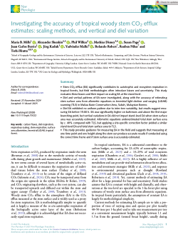 Investigating the accuracy of tropical woody stem CO2 efflux estimates: scaling methods, and vertical and diel variation.