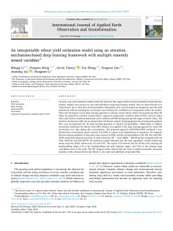 An interpretable wheat yield estimation model using an attention mechanism-based deep learning framework with multiple remotely sensed variables
