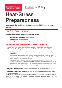 Heat-Stress Preparedness