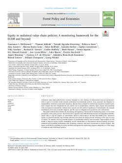 Equity in unilateral value chain policies: A monitoring framework for the EUDR and beyond