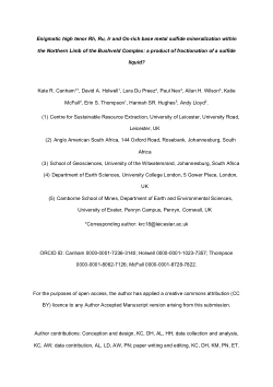 Enigmatic High-Tenor Rh-, Ru-, Ir-, and Os-Rich Base Metal Sulfide Mineralization Within the Northern Limb of the Bushveld Complex: A Product of Fractionation of a Sulfide Liquid?