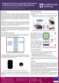 Establishing in-process inspection requirements for material extrusion ...