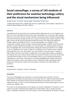 Social camouflage: A survey of 143 students of their preference for assistive technology cutlery and the visual mechanisms being influenced
