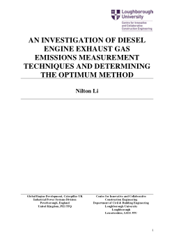 An investigation of diesel engine exhaust gas emissions measurement techniques and determining the optimum method